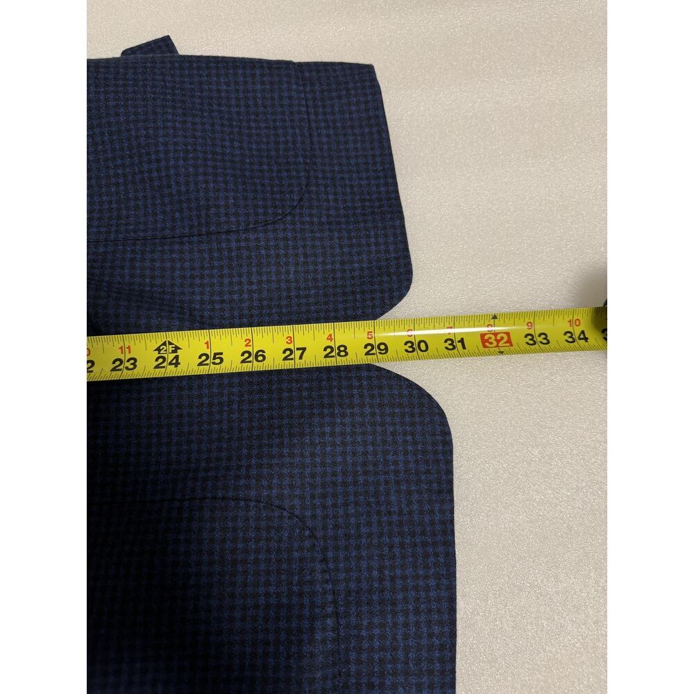 Bruno Magli Blazer Mens 36S Blue Wool Check Two Button Sport Coat Notch Lapel - Picture 16 of 16